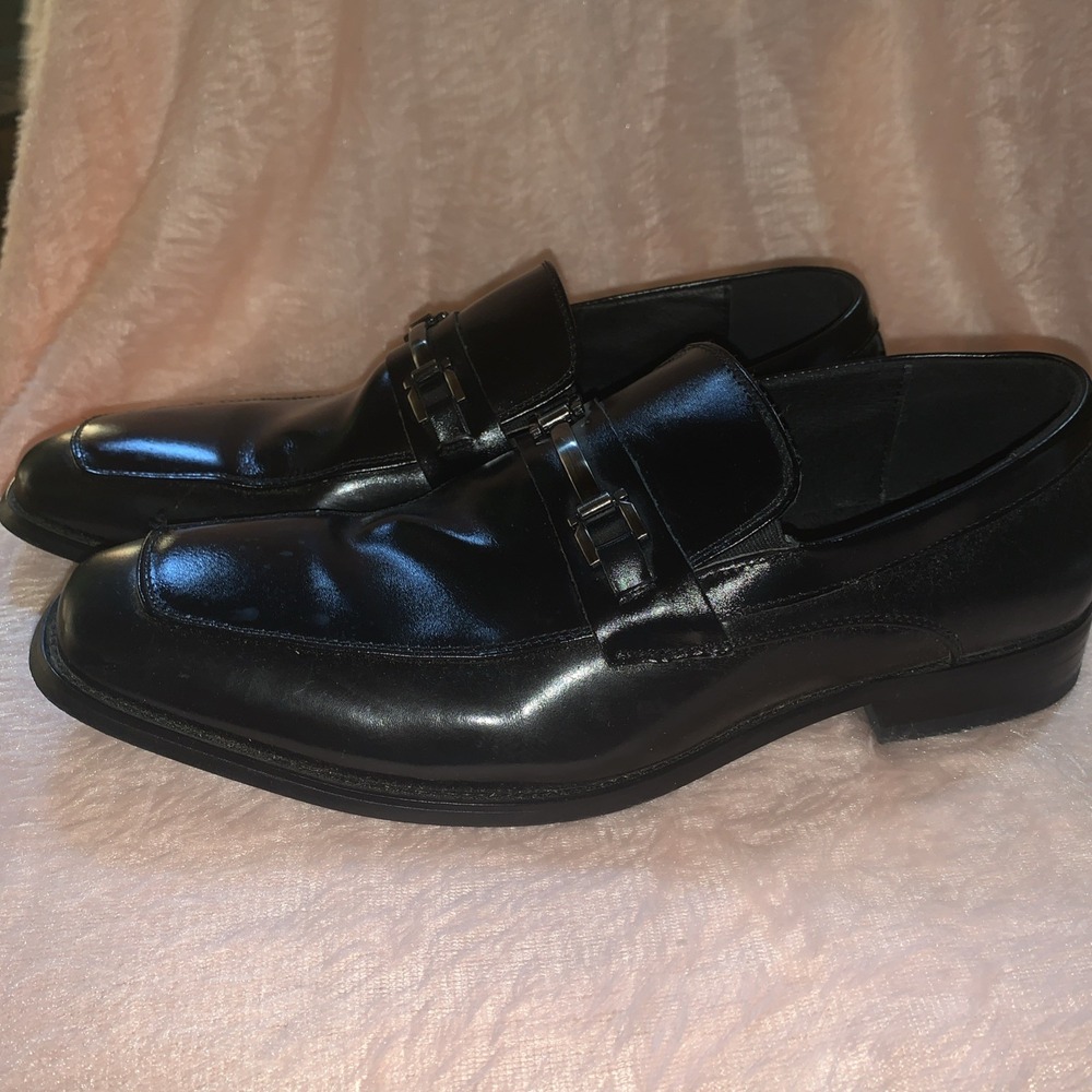 Stacy Adams‎ Mens 10m Black Dress Shoes Slip On